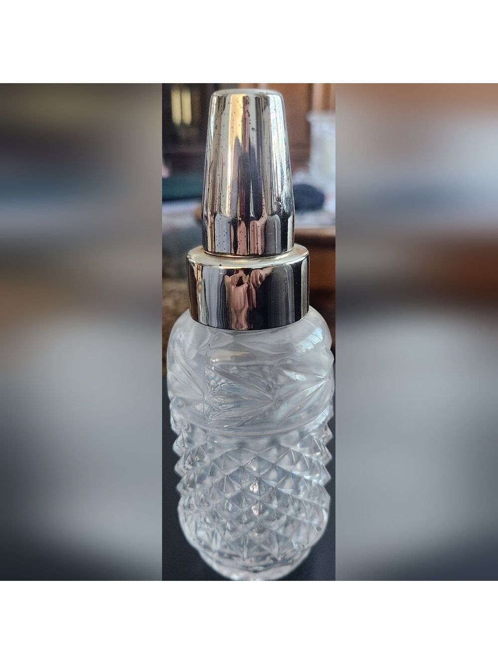 Vintage Godinger Lead Crystal Keepsake Baby Bottle & Cap
